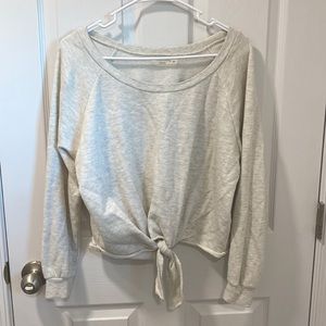 Ocean Drive Crop Terry Cloth Sweatshirt